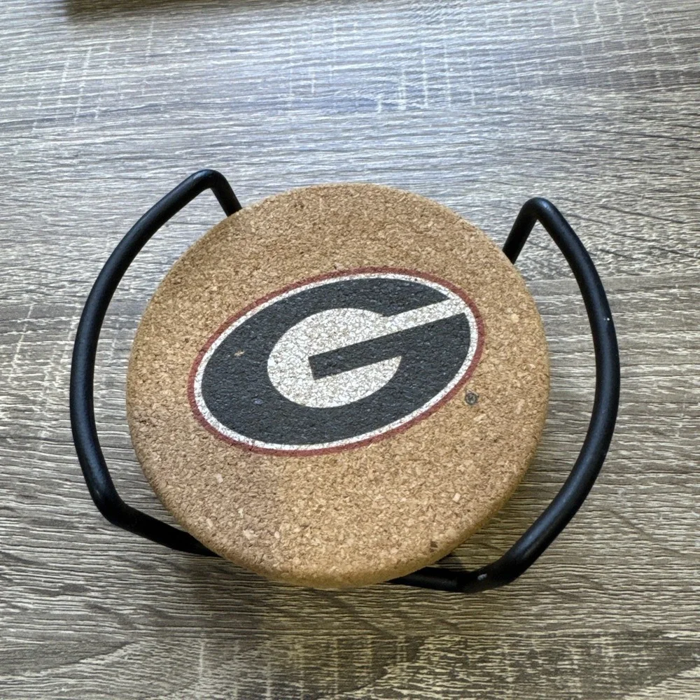 Georgia Bulldogs 4 piece coaster set EUC